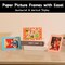 50 Pack Standing Paper Picture Frames 4x6,Cardboard Photo Frame with Easel,Paper Photo Frame Cards,Gallery Frames Bulk For Wedding, Father's Day,DIY,Classroom, Multi-Color